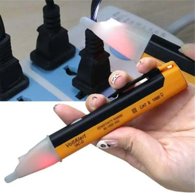 

90-1000V receptacle wall AC power receptacle voltage detector sensor tester pen electric indicator lamp
