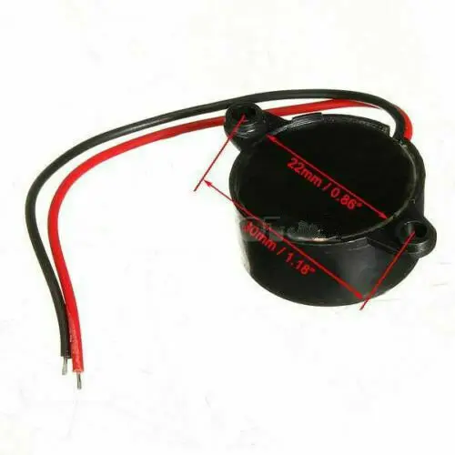 5pcs Black Piezo Electronic Tone Buzzer Alarm Continuous Beep DB DC 3-24V Drive Circuit Built in Mounting Holes |