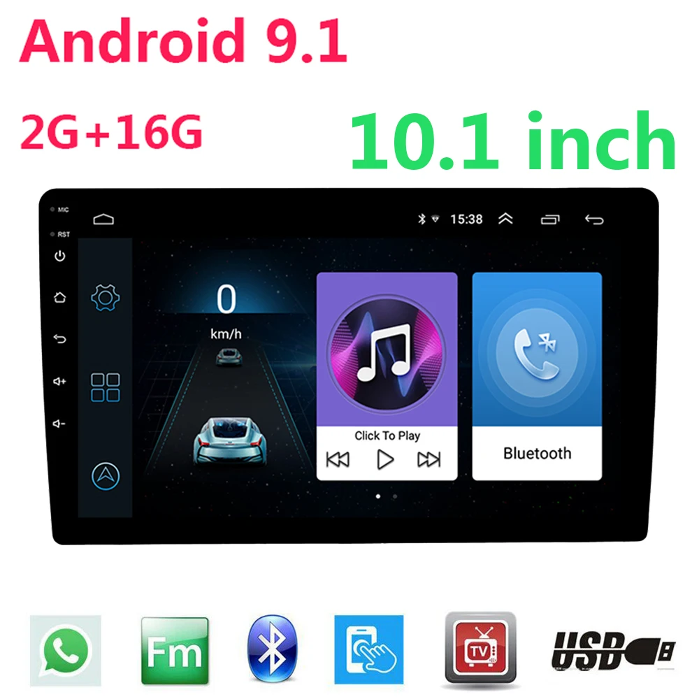 Автомагнитола 2 Din Android 9 1 Гб ОЗУ 16/32 ПЗУ 10 дюймов Авторадио стерео GPS навигация Wi Fi FM