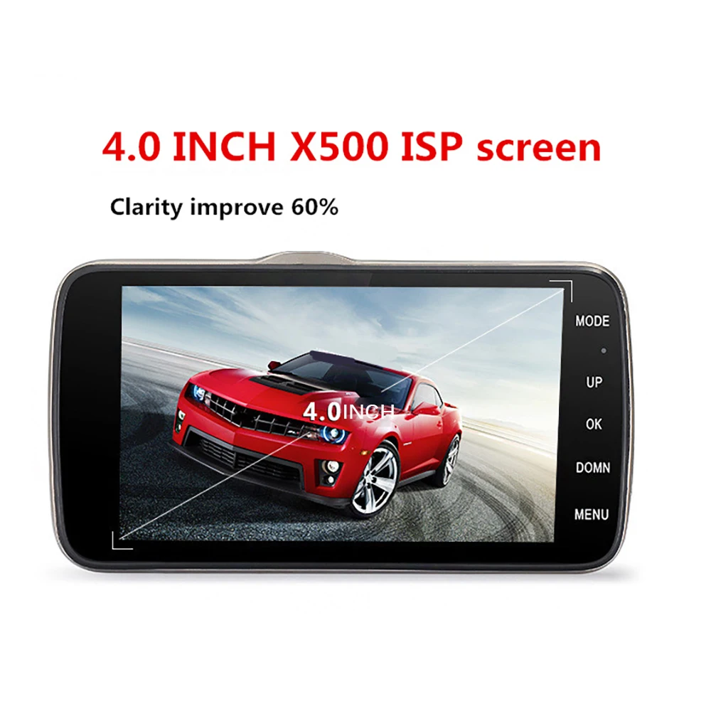 3,6 дюймов рекордер dashcam HD 1080P Автомобильный регистратор камера с двумя объективами автомобильный фургон Dash Cam DVR рекордер lcd с задней видеокамерой