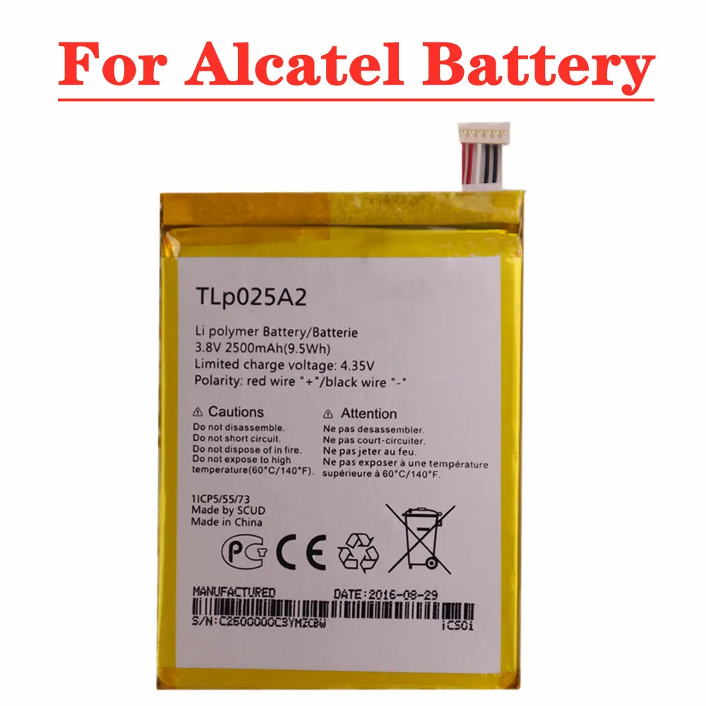 

Аккумулятор TLp025A1 TLp025A2 для Alcatel POP 2 (5) 7043K 7043Y POP C9 Dual 7047D Idol X Plus OT 6043D 8000D 8008D S960