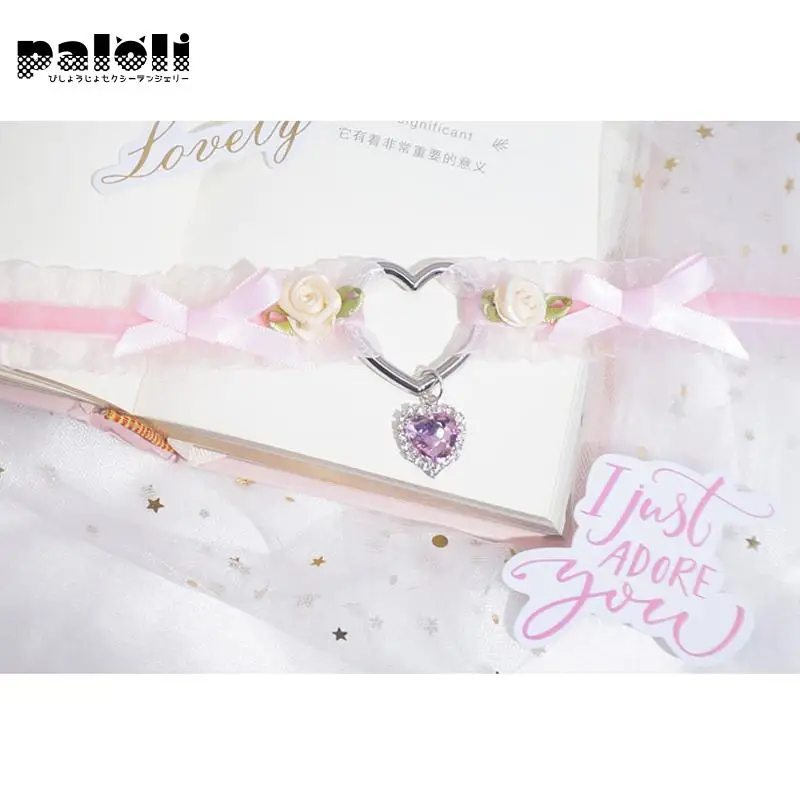 Paloli японский стиль Харадзюку мягкая Лолита девушка сердце ручной работы бант