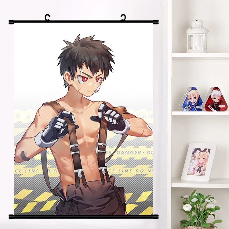 L Аниме Enn No Shouboutai Fire Force Arthur Boyle Iri Настенная роспись настенный плакат Otaku коллекция домашнего декора - Цвет: L