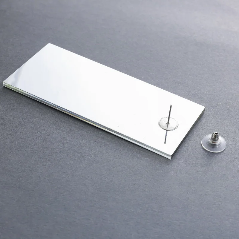 Преувеличенные прямоугольные Длинные Большие зеркальные серьги гвоздики