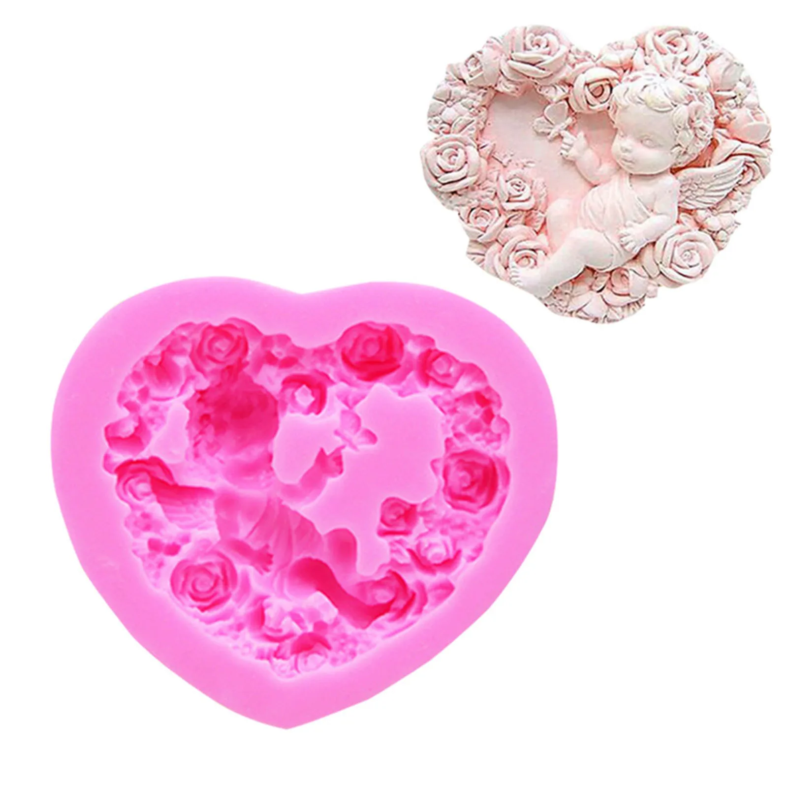 

Valentine's Day Love Wreath Silicone Mold Fondant Cake Chocolate Mold DNJ998