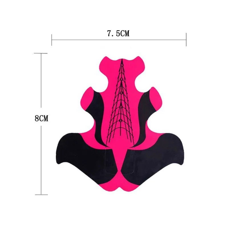 Finger Angel 100/500Pcs Red Goldfish French Nail Form Tips Acrylic UV Gel Extension Builder Sticker Art Guide Mold | Красота и