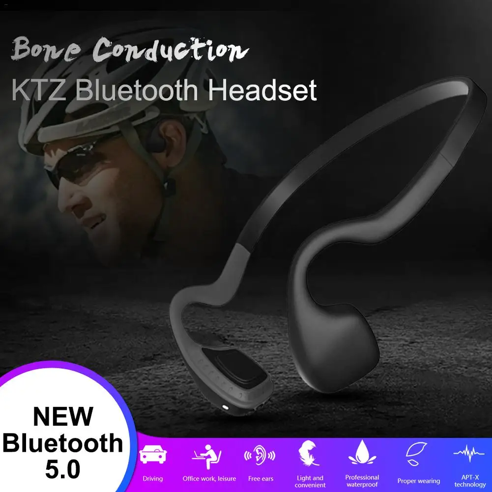 Bluetooth 5,0, гарнитура, костная проводимость, Беспроводные спортивные наушники, задние свободные руки, водонепроницаемые наушники с креплением на шею, наушники