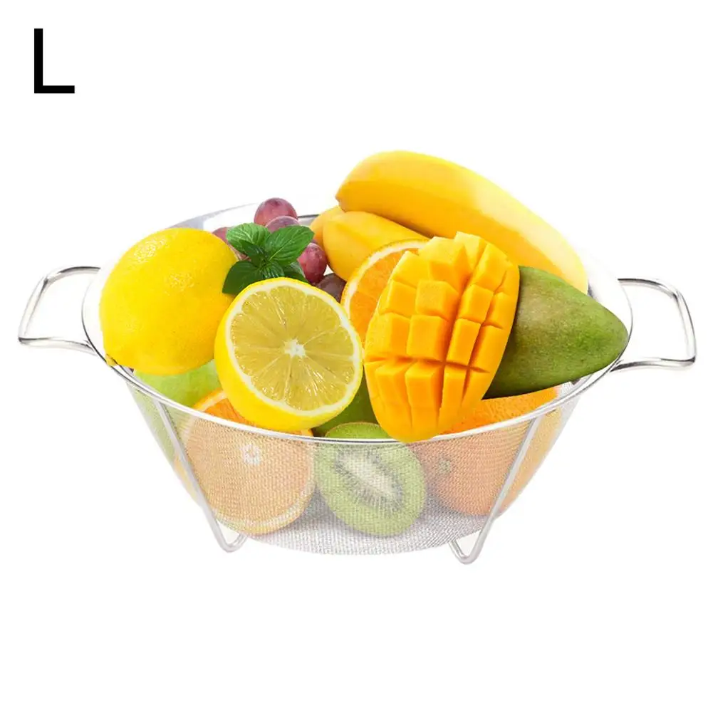 

Fine Mesh Food Strainer Stainless Steel Colander Sieve for Fry Rice Vegetable Fruit