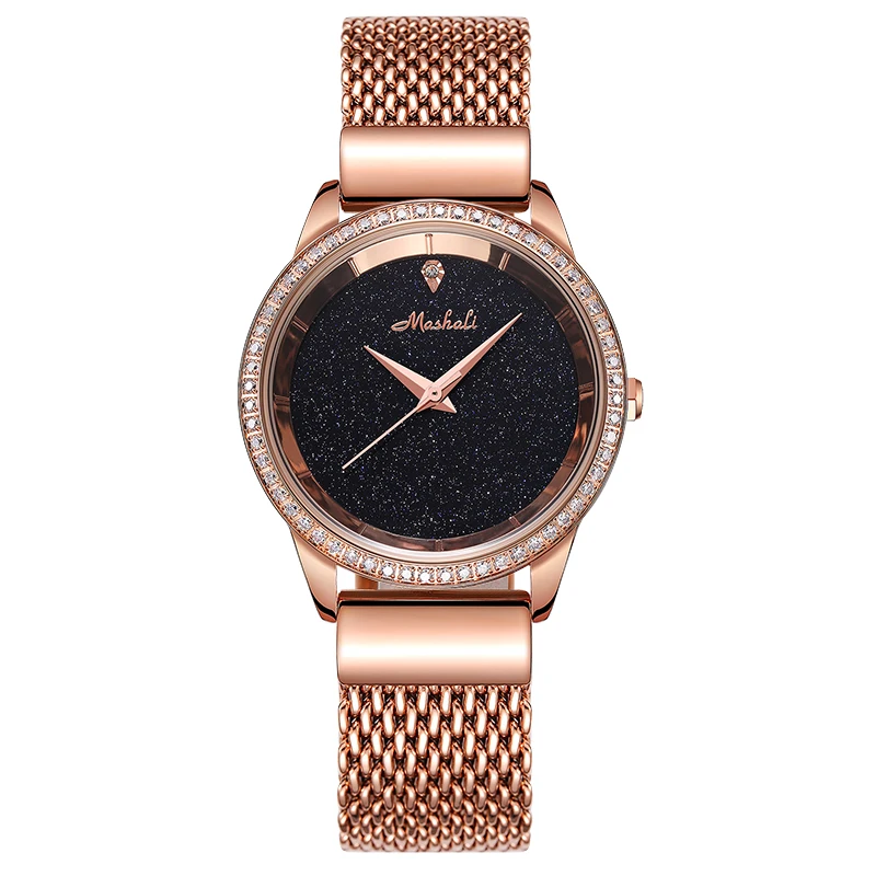 

WATERPROOF FASHION FEMALE WATCH NEW STAR ROSE GOLD STEEL WATCHBAND DRESS LEISURE DECORATIVE LADIES QUARTZ WATCH