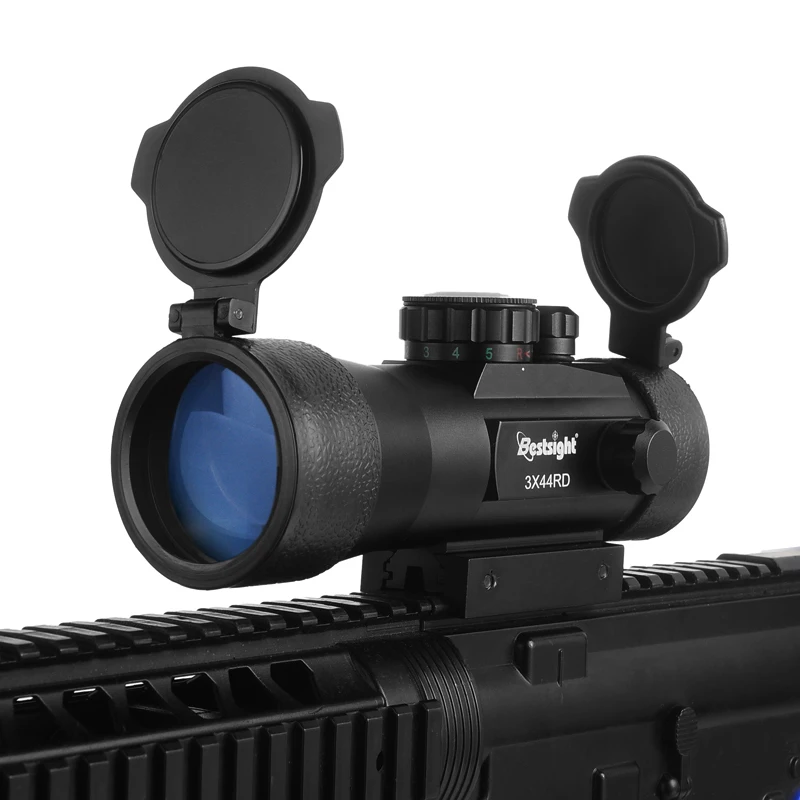 3X44 зеленый красный точечный прицел тактический оптика Red Dot Сфера подходит 11/20 мм рельс прицелы для охоты