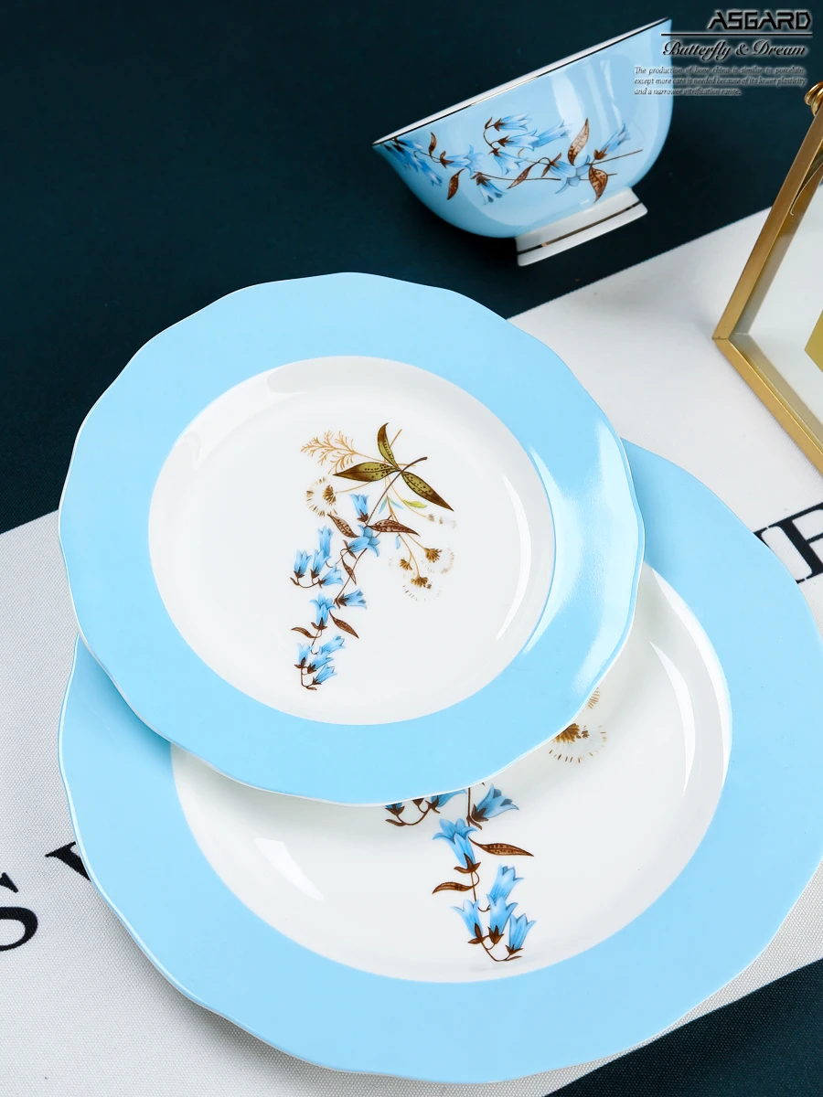 Мелкая костяная китайская обеденная тарелка керамическая для торта десерта