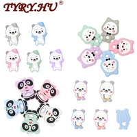 510pc silicone baby teether food grade cartoon toddler teething pendant pacifier clips teether silicone for newborn gifts
