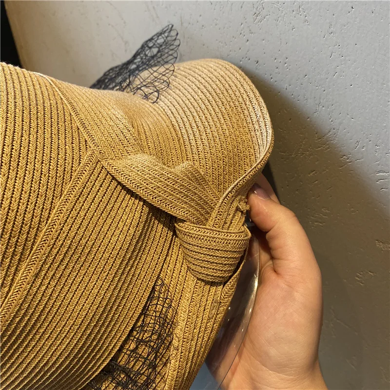 

202103-xuxuorxli new summer French grace mesh fine paper lady sun cap women leisure hat