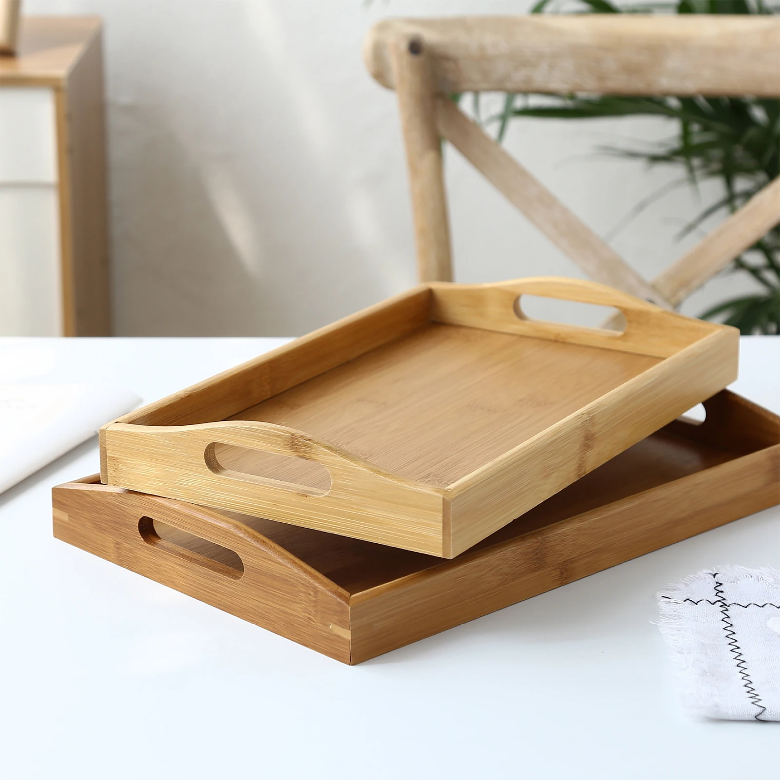 Прямоугольный бамбуковый чайный набор поднос Сервировочная тарелка посуда для