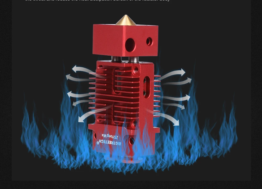 BIGTREETECH 2 в 1 из Hotend смешанные цвета 12 В/24 В 1,75 мм нити Боуден Экструдер 3d части принтера VS V6 Hotend для Titan MK8