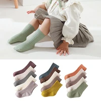 5pairs baby girls socks cotton hand stiched 0 8t kids knee high socks for toddler newborn