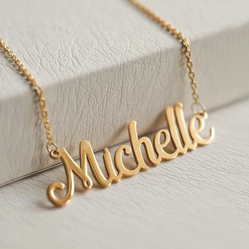 Мужские и женские ожерелья ручной работы из нержавеющей стали колье с золотым