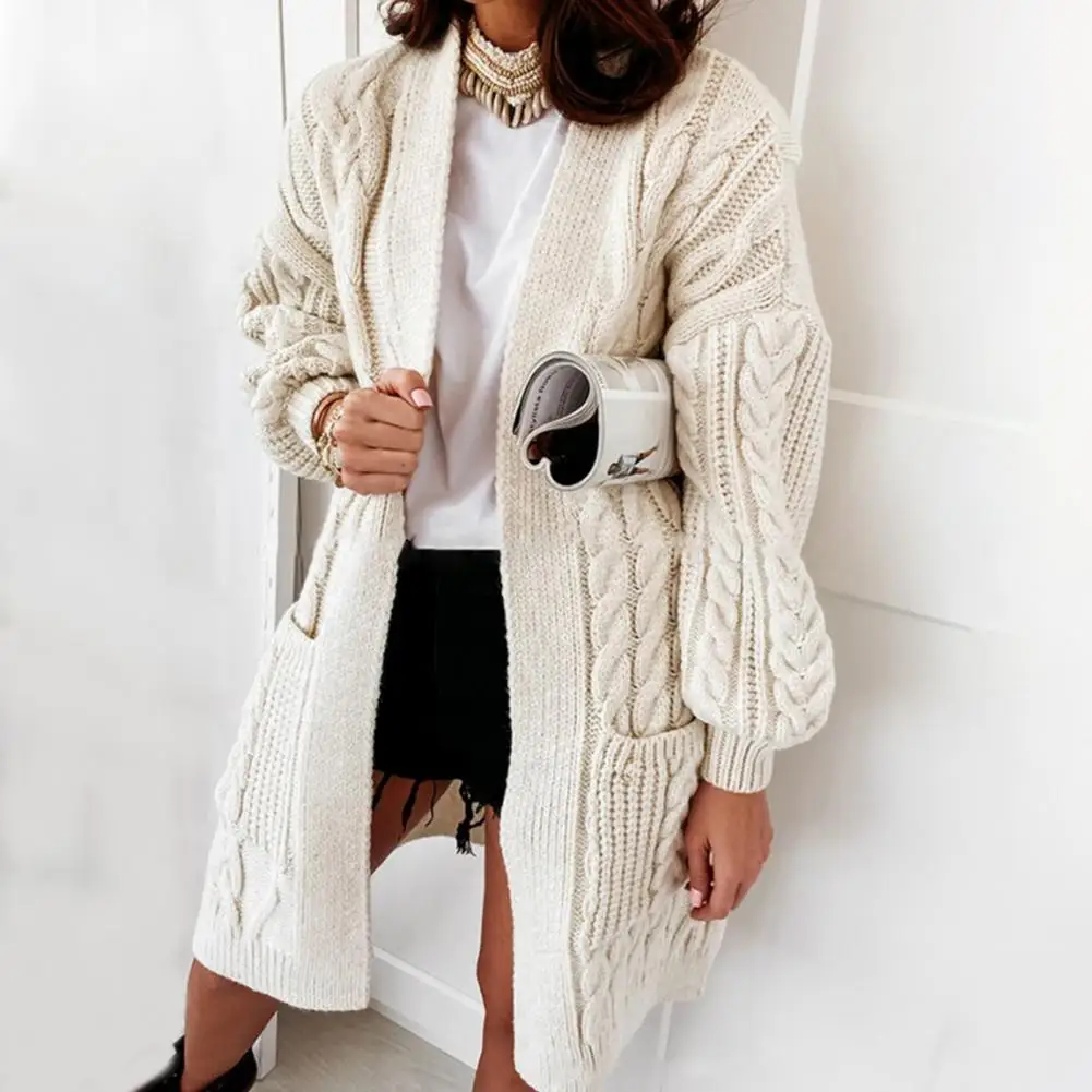 

Стильный свитер, пальто с карманами, женский свободный однотонный кардиган, пальто, женский свитер, пальто