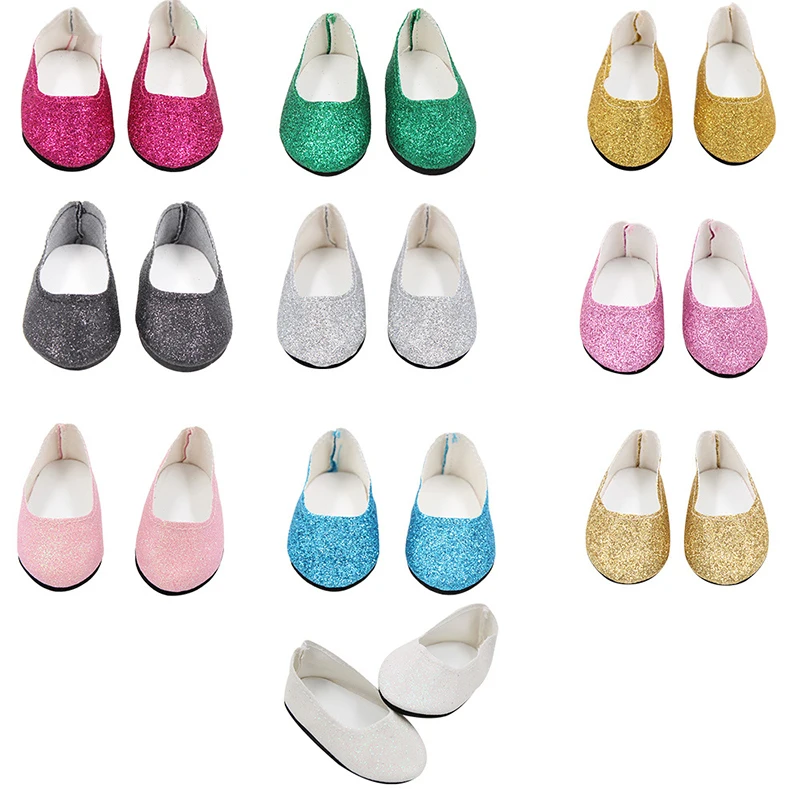 18 дюймов американская кукла с эффектом потертости Кукольные Туфли на каблуке 7 см