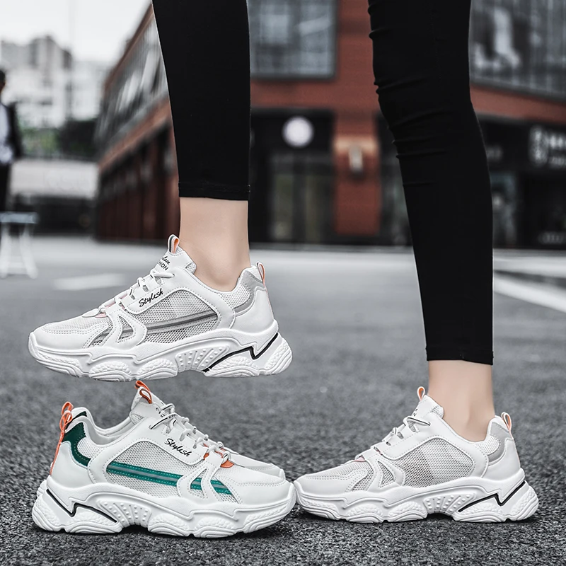 

Women's Summer Sneakers Women Sports Shoes 2021 Fashion White Chunky Sneakers Platform Tenis designer basket zapatillas mujer