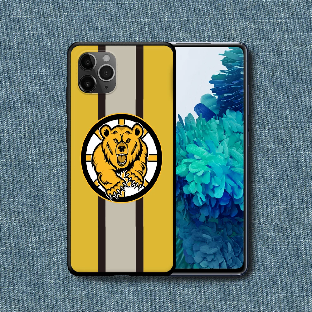 

Boston Bear Ice Hockey Team Phone Case For iPhone 4 4s 5 5S SE 5C 6 6S 7 8 Plus X XS XR 11 12 Mini Pro Max 2020 black Etui