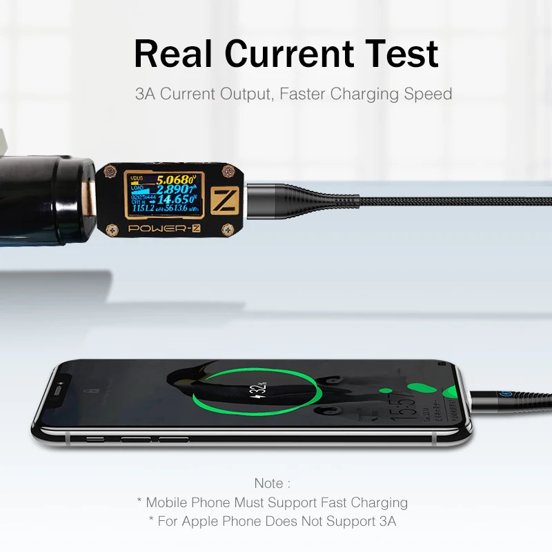 Кабель Usb Type C 1 м 2 светодиодный магнитный кабель для быстрой зарядки Samsung Galaxy S9 S8