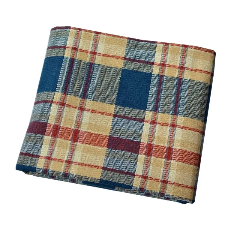 

Width 57'' High Density Cotton Milled Plaid Fabric By The Half Yard For Autumn Winter Shirt Skirt Pajamas Material