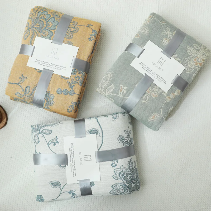 100% хлопок пятислойное цветочное полотенце одеяло для лета кондиционер Мягкое