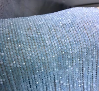sale aquamarine beads micro faceted beads 2mm 3mm 4mm faceted gem spacer beadssmall tiny beads for jewelry1string of 15 5