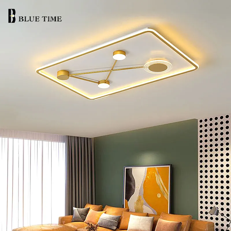 

Round Square Gold LED Modern Ceiling Light for Living Room Bedroom Dining Room Kitchen Decor Lights Indoor Lighting Ceiling Lamp