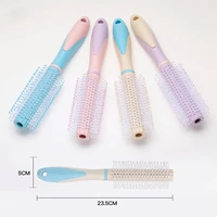the new wheat straw curling comb with thick handle easy to hold styling comb candy color hair comb