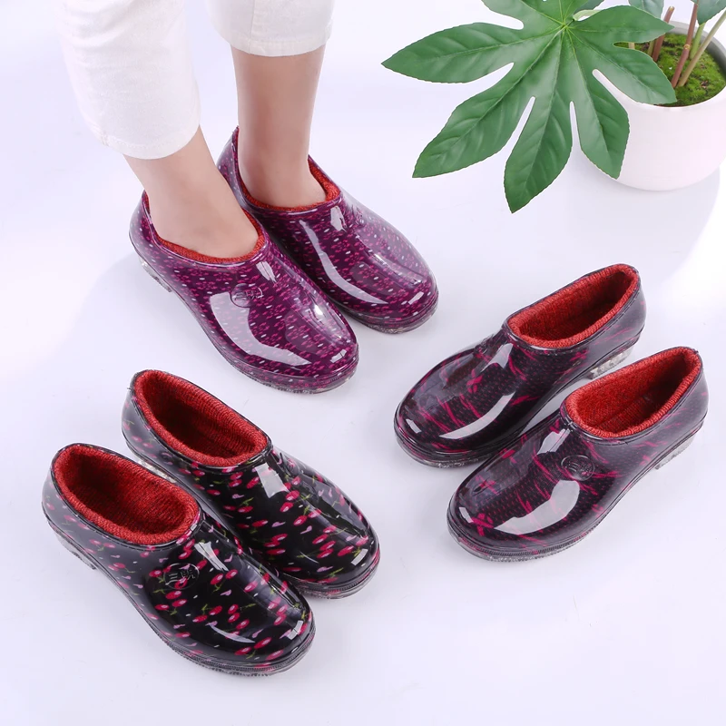 

Home Must Rainboots,Ladies Galoshes,Water Shoe Rubber Boots, Woman Kitchen Working Shoes for Mopping and Washing Clothes Autumn