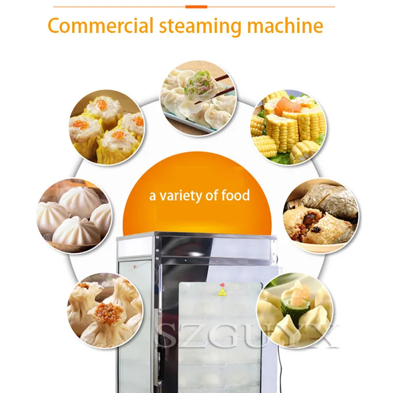 

GUYX 220V electric heating automatic stainless steel commercial six-layer steaming machine steamed buns steamed bread cabinet