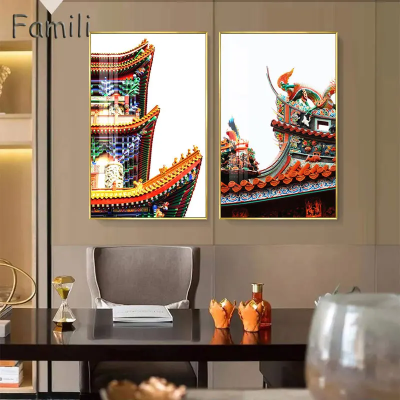 Постер с изображением китайского Запретного города для украшения гостиной