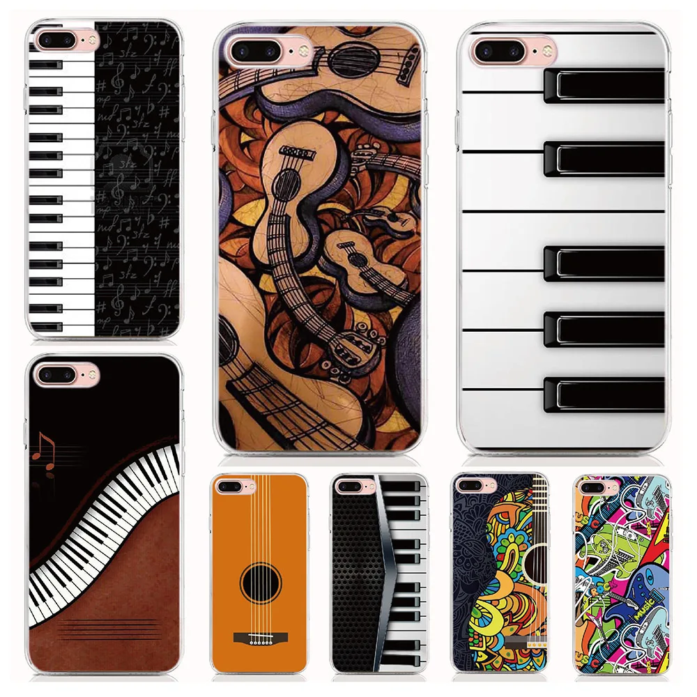 

Guitar piano Phone Case For Ulefone Armor X7 X3 6 6E Note 8P 7P 7 P6000 Plus Power 6 S10 S7 Pro Soft Silicone Back Cover