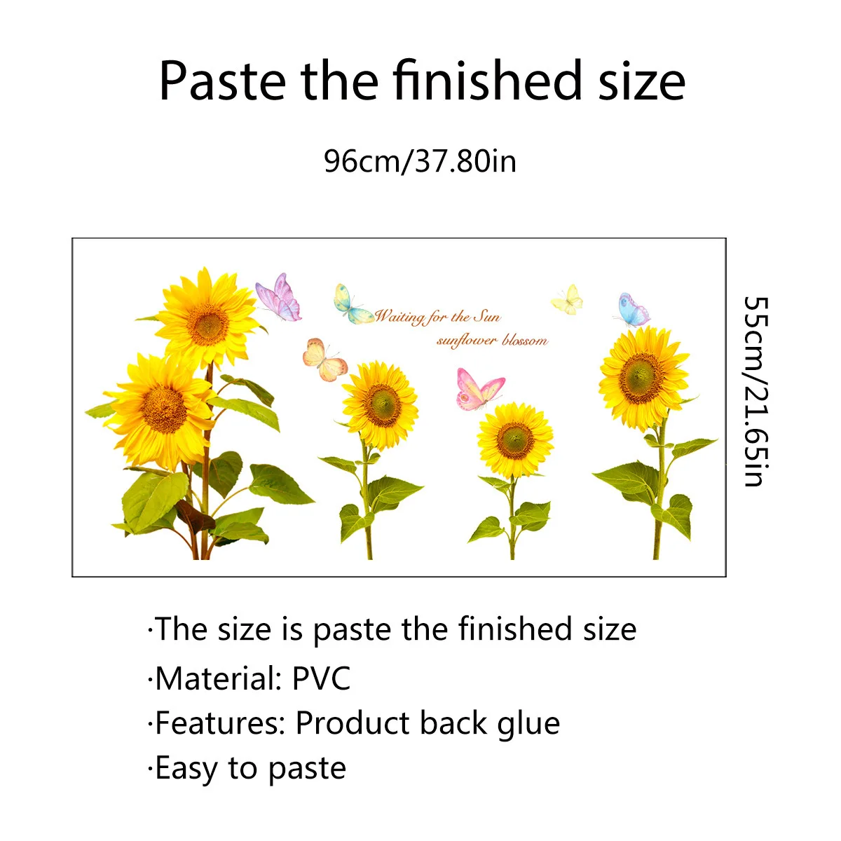

Sunflower Flower Living Room Bedroom Background Wall Sticker Removable Sticker