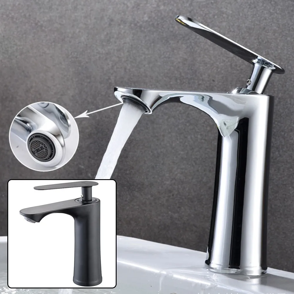 

Modern Bathroom Basin Faucet Mixture Hot&cold Water Taps Sink Wash Tap Monobloc Brass Chrome Deck Mounted Faucet