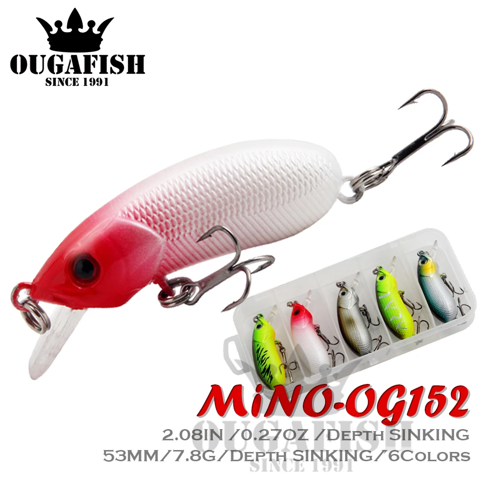 

New Fish Accessoires Fishing Lure Minnow Box Sinking Baits Weights 69.5g Cocked Mouth Attack False Bass Lures 5 Baits In A Boxs