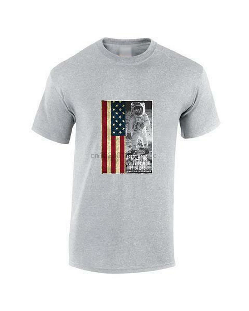 Нил Армстронг на Луне 1969 50th Юбилей футболка с принтом размера плюс | Мужская