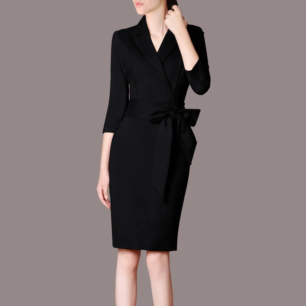 

Business Dress 3/4 Sleeve Work vestidos Business Party Bodycon Office Elegant Women Dress Office Ladies