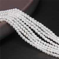 2mm round white natural shell pearl loose spacer beads for jewelry making bracelet necklace earrings 14 strand wholesale
