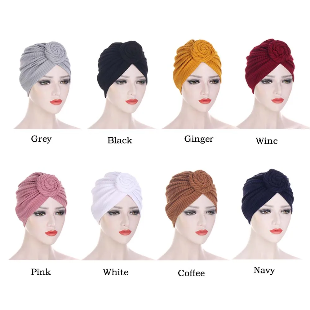 Индийский Тюрбан Хиджаб для мусульманок шапка стрейч Кепка Chemo узел шапочки