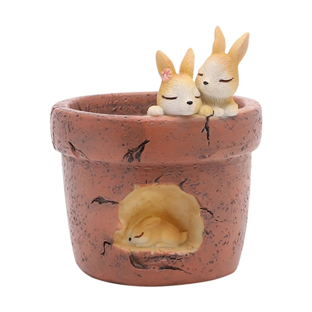 

Цветочный горшок для суккулентных растений отверстие для слива с резиновой пробкой, миниатюрный Ландшафтный полимерный ящик для хранения ...