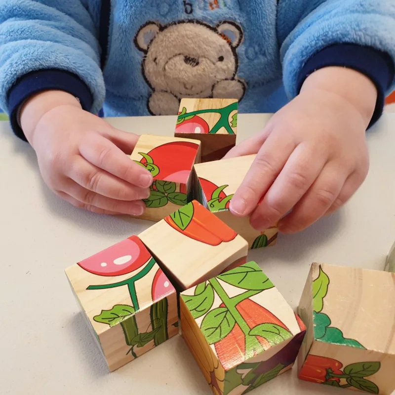 Креативные шестигранные картины, деревянные пазлы, 3D пазлы, игрушки, кубики, пазлы, Детские Ранние развивающие игрушки, детские подарки, игрушки