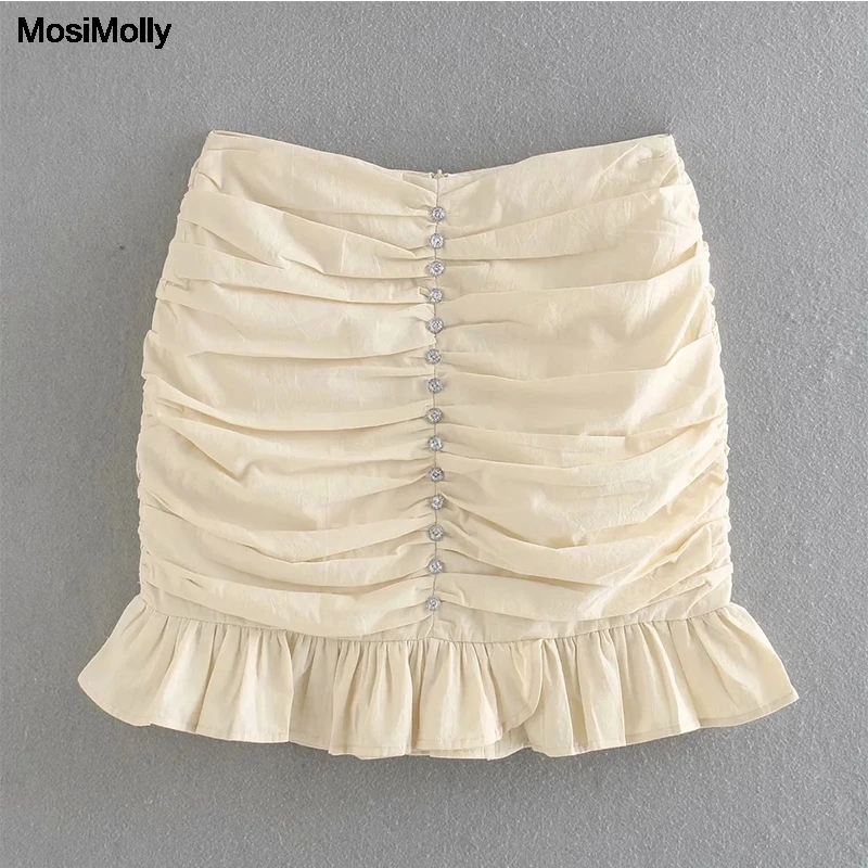 

MosiMolly Sexy Bling Bling Button Dress Women Mermaid Dress Bodycon Mini Dress Female Bottom