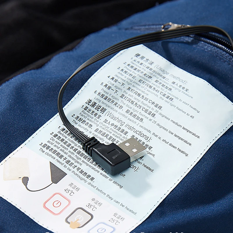 

Winter Electric Heating Jacket USB Heating Jacket Down Cotton Heating Power Bank Accessories Universal USB Power Bank