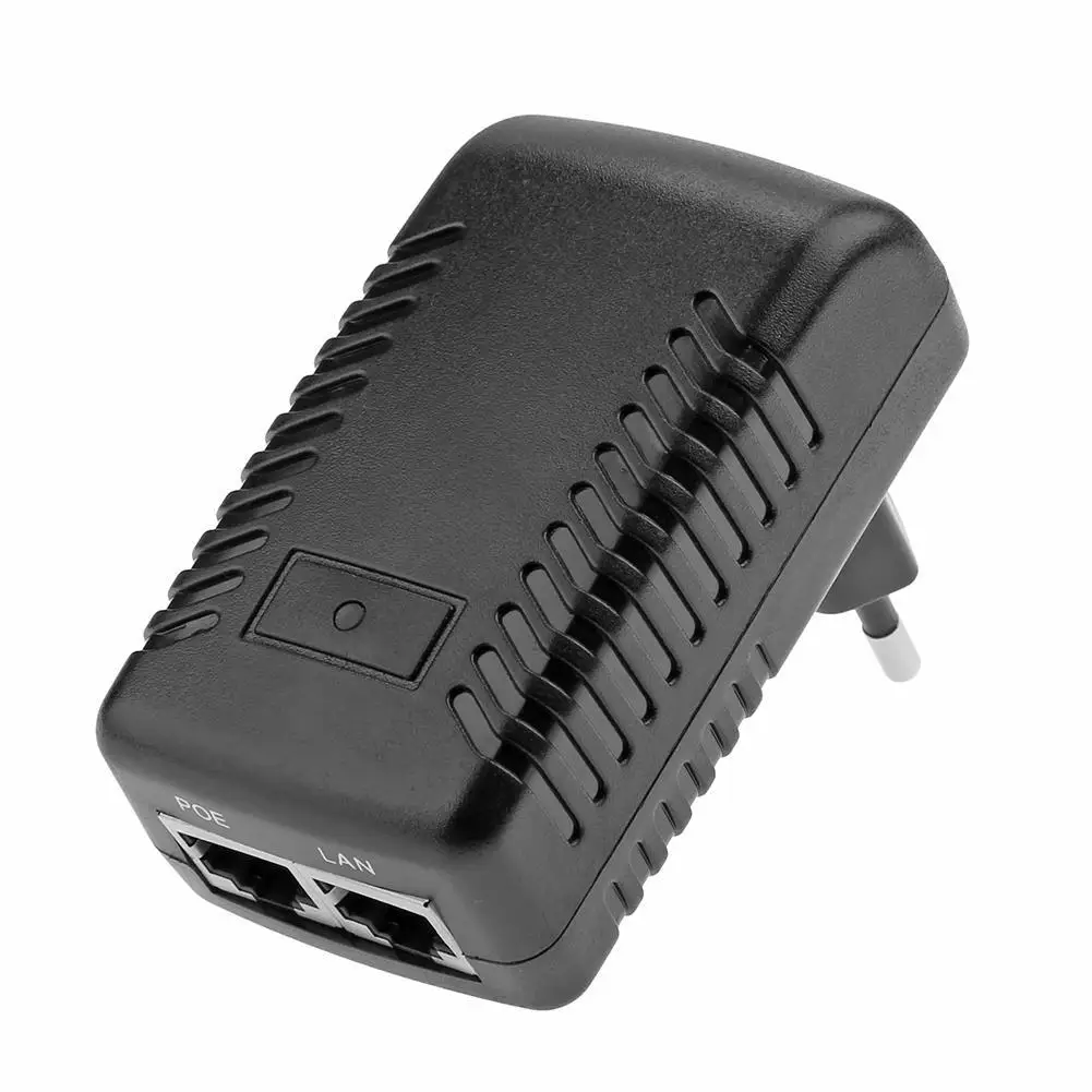 24V 0.5A 12W Настенный разъем POE инжектор Ethernet адаптер IP телефон камера переключатель |