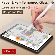 Paper Like Tempered Glass Write Painting Matte Screen Protector For iPad 9th 8th 10.2 Pro 11 Air 10.9 3 10.5 9.7 Mini 6 4 5 Film