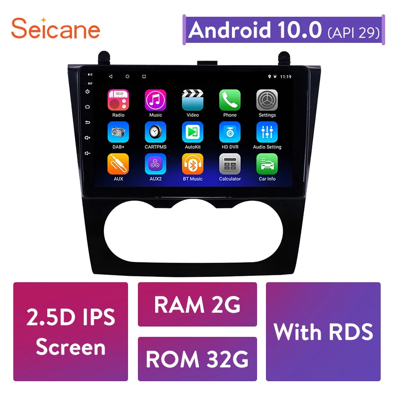 Seicane 9 "Автомобильный радио головное устройство Android 10 0 2 Гб RAM GPS Navi плеер для 2008