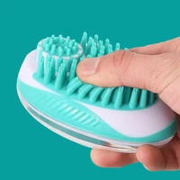 2021 pet dog bath brush comb silicone hair removal comb cleaning grooming tool spa shampoo massage brush shower